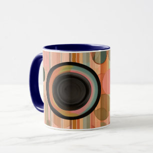 Geometric Shapes and Vibrant Colors Wall Art Print Mug