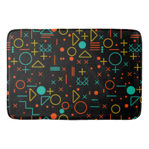Geometric shapes bath mat