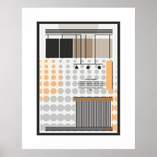 geometric shapes bauhaus classic poster