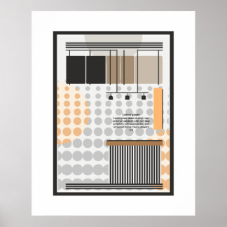 geometric shapes bauhaus classic poster