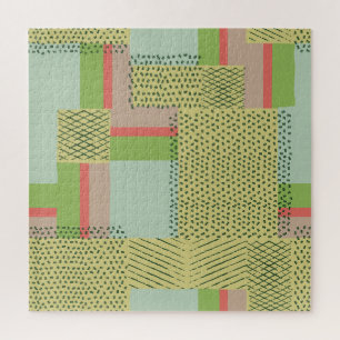 Geometric Shapes: Brush Stroke Pattern. Jigsaw Puzzle