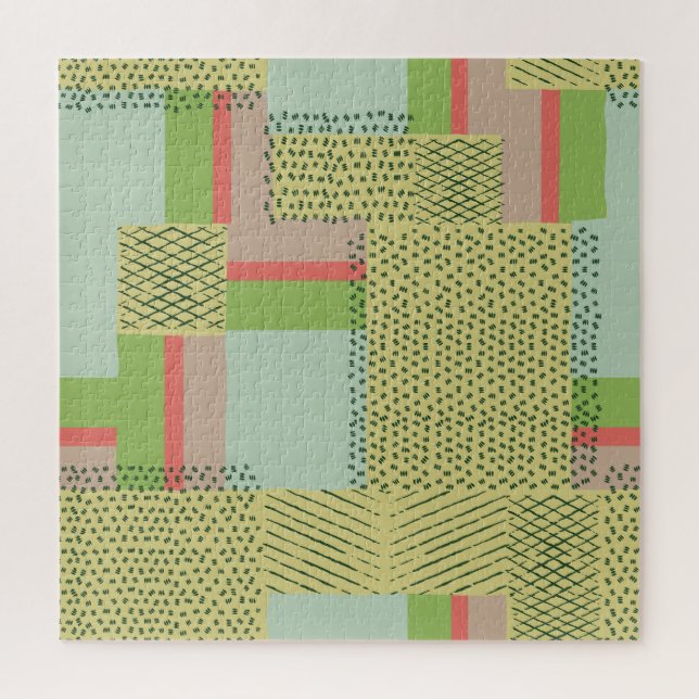 Geometric Shapes: Brush Stroke Pattern. Jigsaw Puzzle (Vertical)