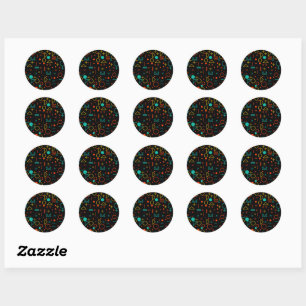 Geometric shapes classic round sticker