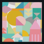 Geometric Shapes Collage in Fun Bright Colours Faux Canvas Print<br><div class="desc">Add some fun colour and style to any wall with this Geometric Shapes Collage in Fun Bright Colours Faux Canvas Print. Customise it any way you'd like and/or contact me with any questions or requests.</div>