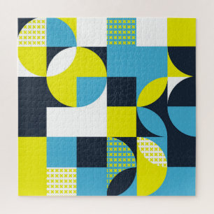 Geometric shapes, colourful abstract background. jigsaw puzzle