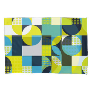 Geometric shapes, colourful abstract background. pillowcase