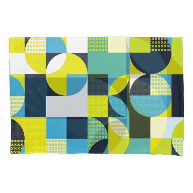 Geometric shapes, colourful abstract background. pillowcase (Front)