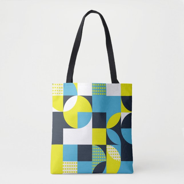 Geometric shapes, colourful abstract background. tote bag (Front)