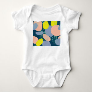 Geometric Shapes: Colourful Memphis Style Baby Bodysuit