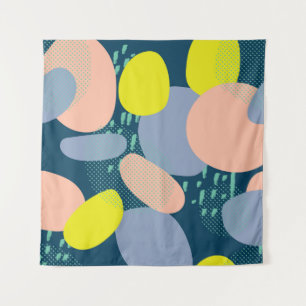 Geometric Shapes: Colourful Memphis Style Tapestry