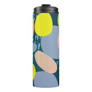 Geometric Shapes: Colourful Memphis Style Thermal Tumbler