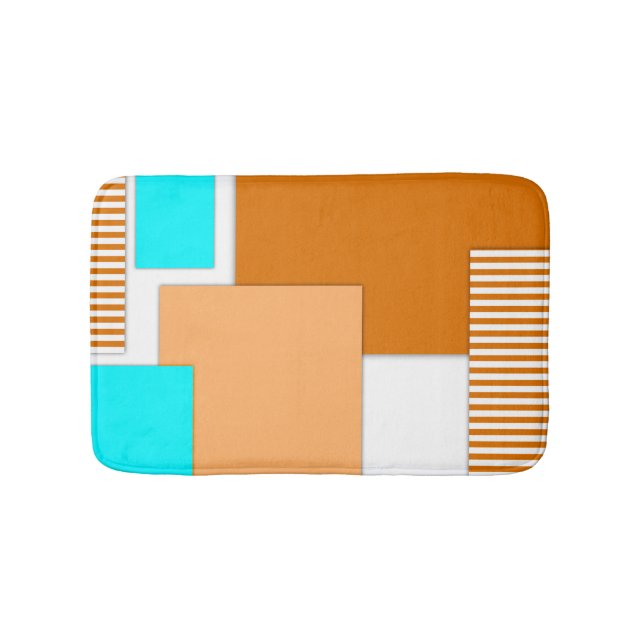 Geometric shapes cut out of paper bath mat (Front)