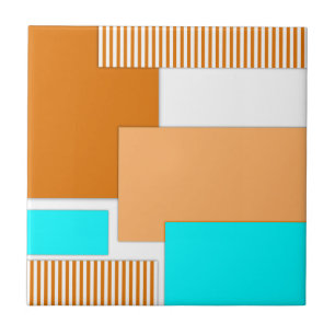 Geometric shapes cut out of paper ceramic tile