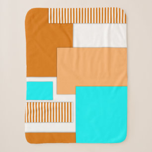 Geometric shapes cut out of paper sherpa blanket