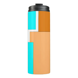 Geometric shapes cut out of paper thermal tumbler