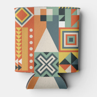 Geometric shapes, flat simple background. can cooler