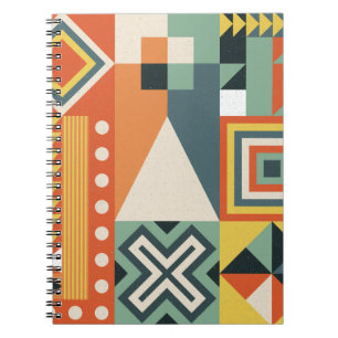 Geometric shapes, flat simple background. notebook