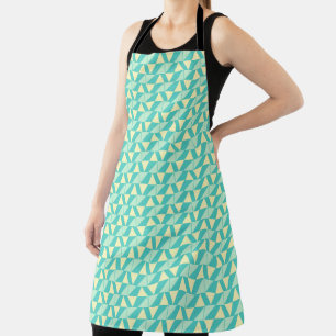  Geometric Shapes in Turquoise and Yellow Apron