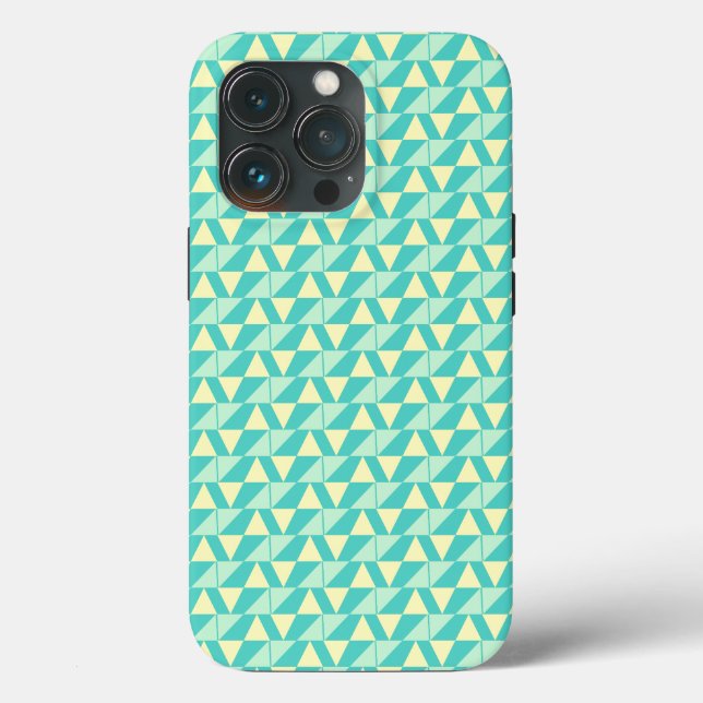  Geometric Shapes in Turquoise and Yellow Case-Mate iPhone Case (Back)