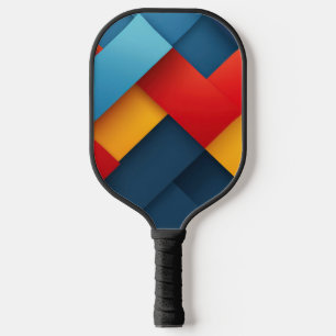 Geometric shapes in vivid colours pickleball paddle