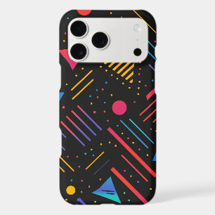 Geometric shapes, lines, dots in vibrant colors