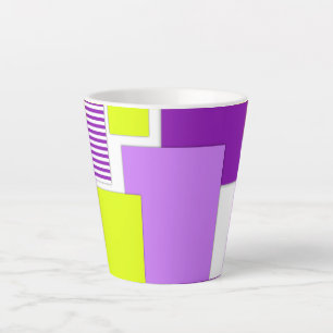 Geometric shapes made of multicolored paper latte mug
