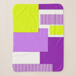 Geometric shapes made of multicolored paper sherpa blanket