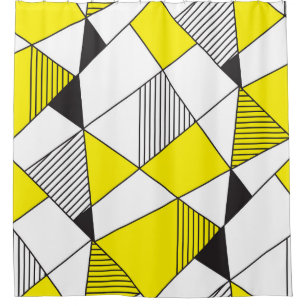 Geometric Shapes: Minimalist Seamless Pattern. Shower Curtain