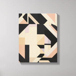 Geometric Shapes Modern Colourful Wrapped Art Canv Canvas Print