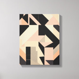 Geometric Shapes Modern Colourful Wrapped Art Canv Canvas Print