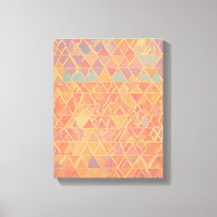 Geometric Shapes Modern Colourful Wrapped Art Canv Canvas Print