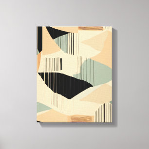 Geometric Shapes Modern Colourful Wrapped Art Canv Canvas Print