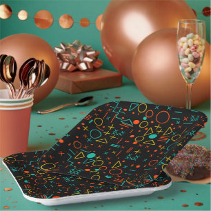 Geometric shapes paper plate