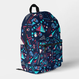 Geometric Shapes  Printed Backpack