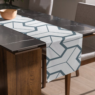 Geometric Shapes Seamless Pattern Long Table Runner