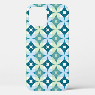 Geometric shapes, vintage abstract wallpaper. iPhone 12 case
