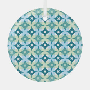 Geometric shapes, vintage abstract wallpaper. glass tree decoration