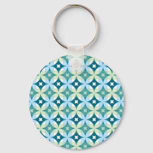 Geometric shapes, vintage abstract wallpaper. key ring