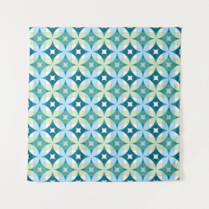 Geometric shapes, vintage abstract wallpaper. tapestry