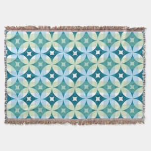Geometric shapes, vintage abstract wallpaper. throw blanket