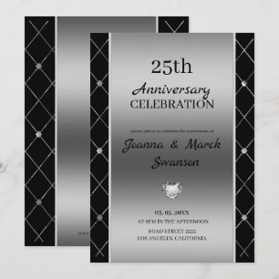 Geometric Shapes With Diamonds Invitation