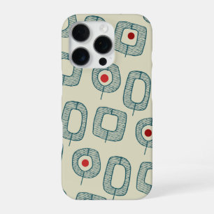 Geometric Shapes with Red Dots iPhone 16 Pro Case