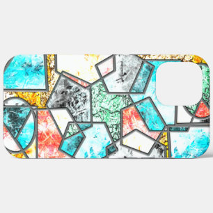 Geometric shapes with strange whitish textures iPhone 12 pro max case