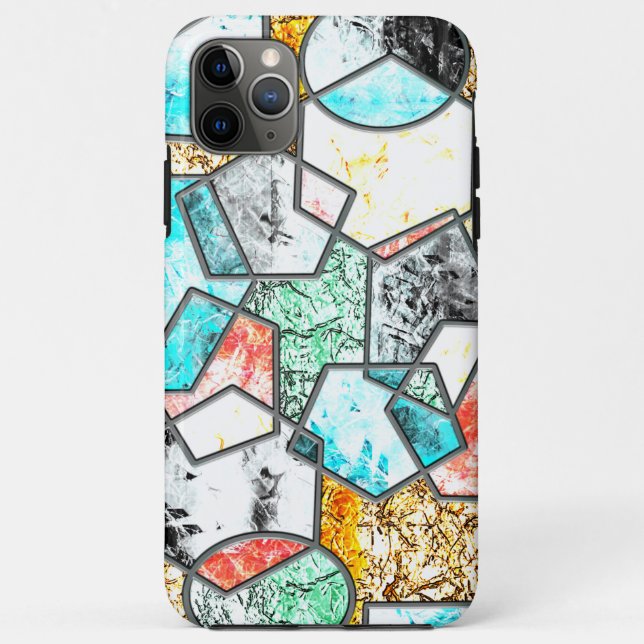 Geometric shapes with weird whitish textures Case-Mate iPhone case (Back)
