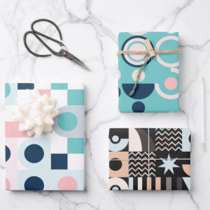 Geometric  simple elegant wrapping paper sheets
