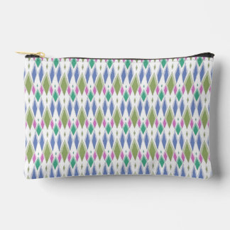 Geometric simple multicolored abstract pattern accessory pouch