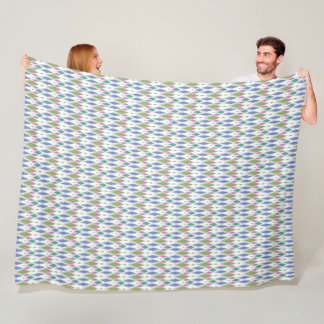 Geometric simple multicolored abstract pattern fleece blanket