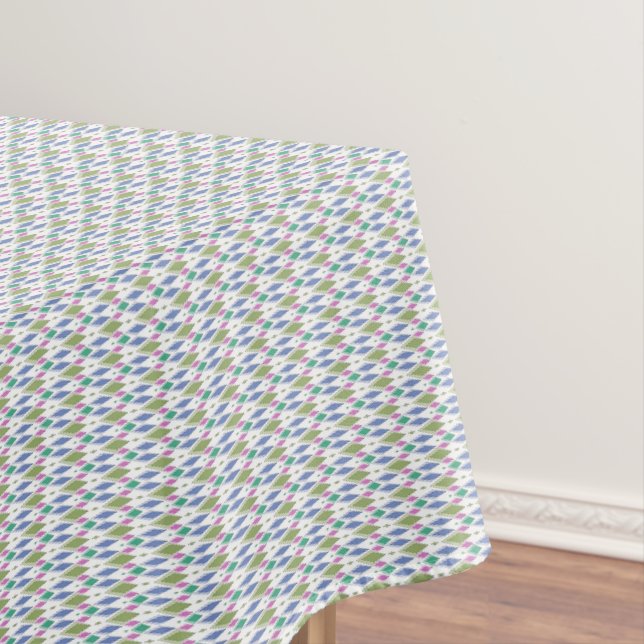 Geometric simple multicolored abstract pattern tablecloth (In Situ)