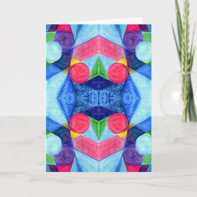 Geometric Skittles Greeting Card (Front)