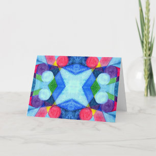 Geometric Skittles Greeting Card